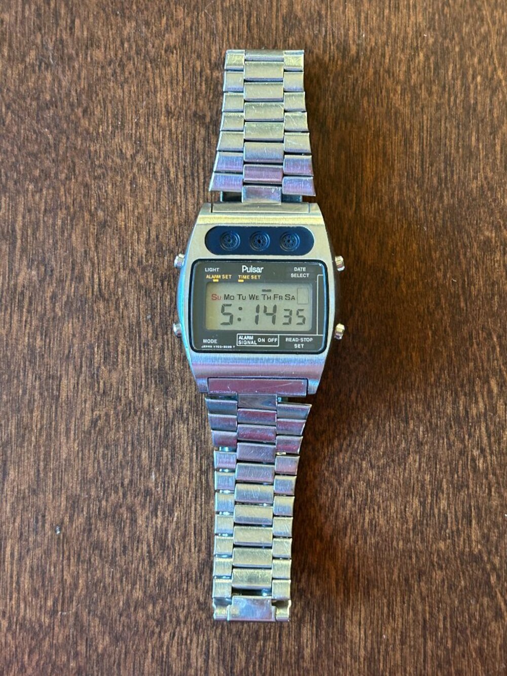 Vintage PULSAR by Seiko Wristwatch Y703-5009A Digital Quartz LCD 1978 Rare! - Picture 2 of 14